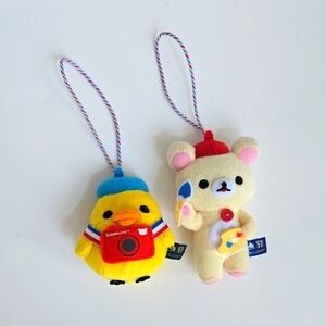 Rilakkuma And Kiiroitori Plush Bag Charm - Bear And Duck - Nwot